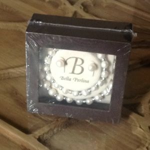 Bella Perlina Genuine Freshwater Pearls Set NEW